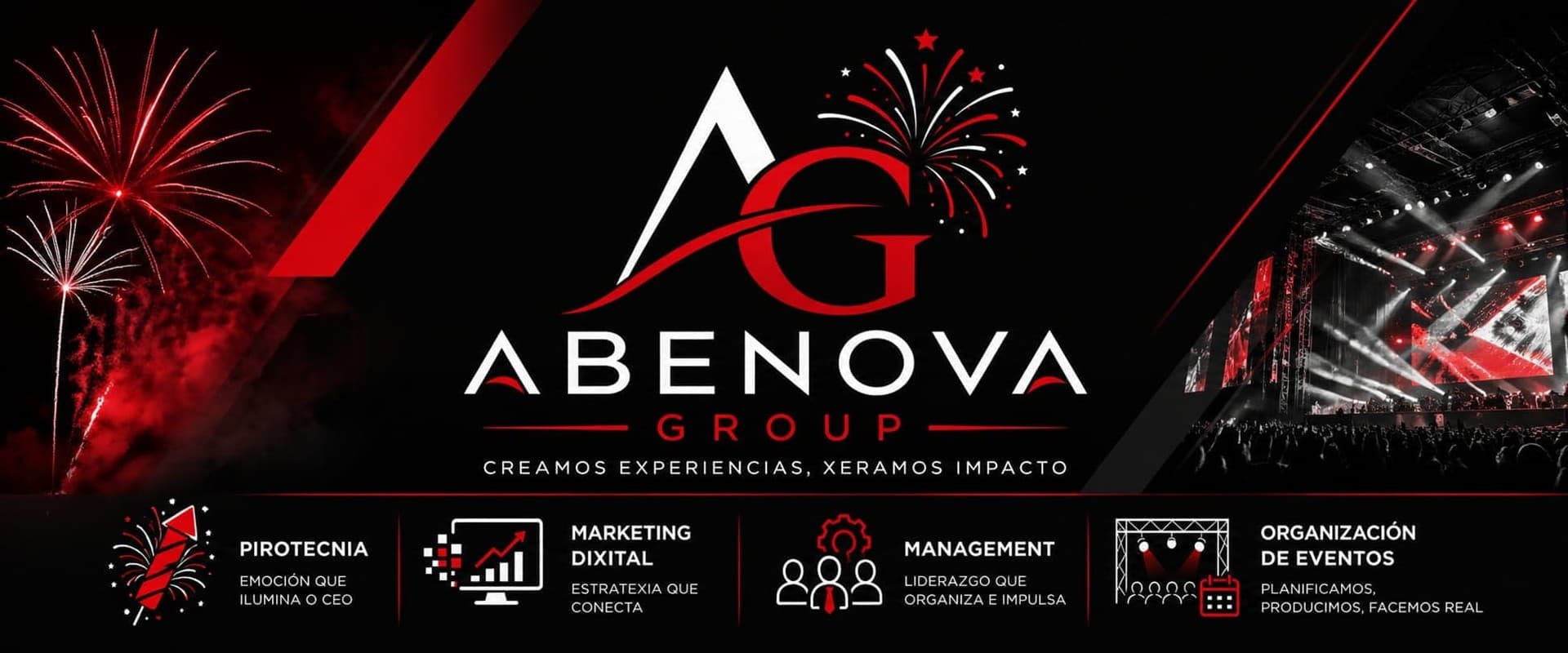 Pirotecnia, márketing dixital, management, organización de eventos en Galicia